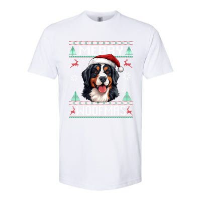 Merry Woofmas Bernese Mountain Dog Christmas Berner Softstyle CVC T-Shirt