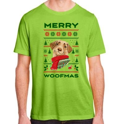 Merry Woofmas Cute Dog Ugly Christmas Adult ChromaSoft Performance T-Shirt