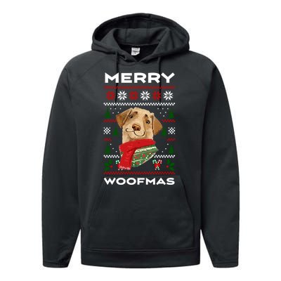 Merry Woofmas Cute Dog Ugly Christmas Performance Fleece Hoodie