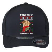 Merry Woofmas Cute Dog Ugly Christmas Flexfit Unipanel Trucker Cap