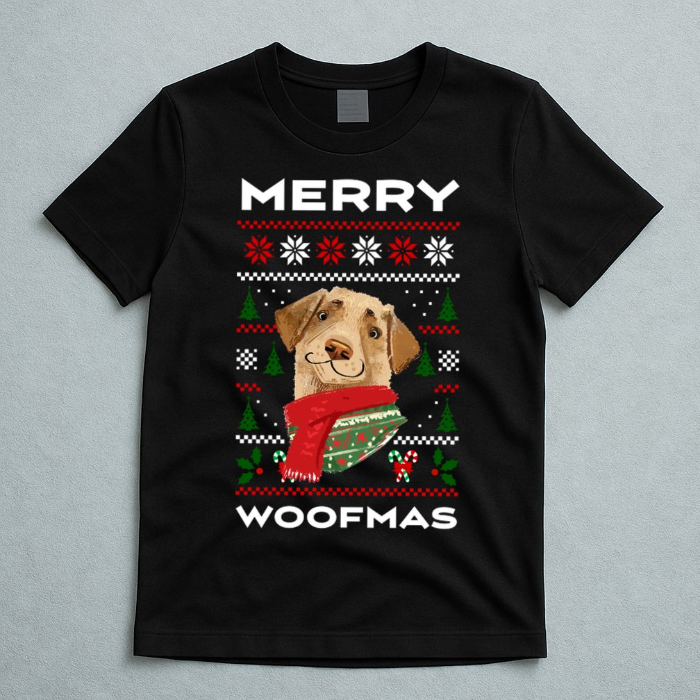 Merry Woofmas Cute Dog Ugly Christmas T-Shirt