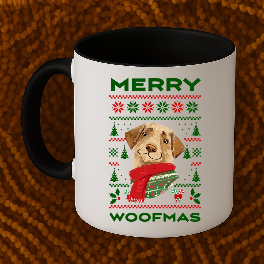Merry Woofmas Cute Dog Ugly Christmas Mug
