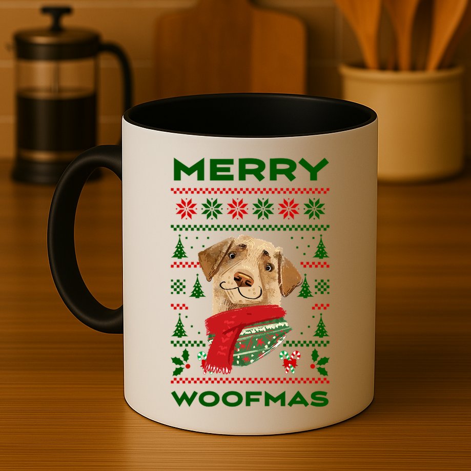 Merry Woofmas Cute Dog Ugly Christmas Mug