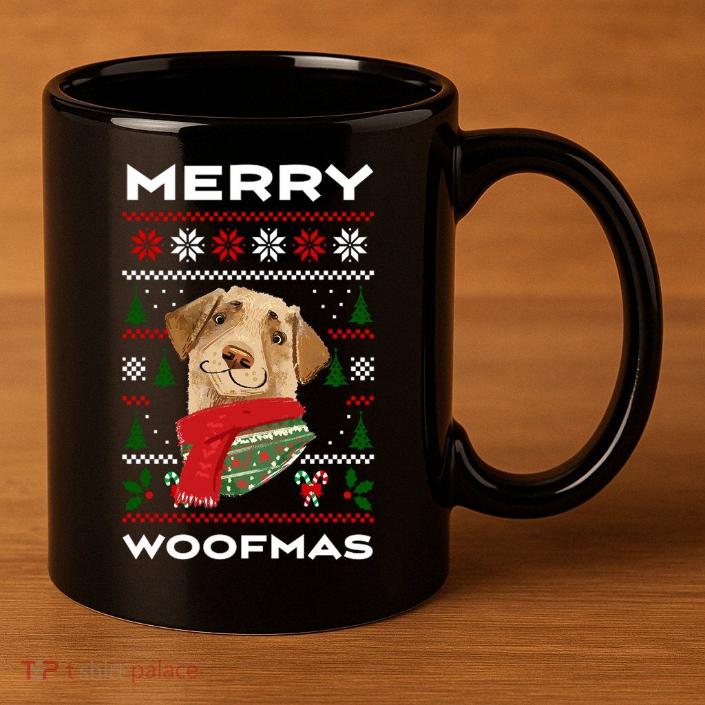 Merry Woofmas Cute Dog Ugly Christmas 11oz C Handle Ceramic Mug