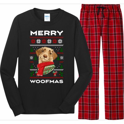 Merry Woofmas Cute Dog Ugly Christmas Long Sleeve Pajama Set