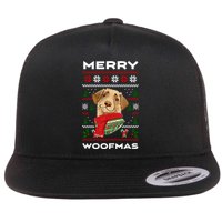Merry Woofmas Cute Dog Ugly Christmas Flatbill Hat