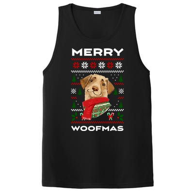 Merry Woofmas Cute Dog Ugly Christmas PosiCharge Competitor Tank