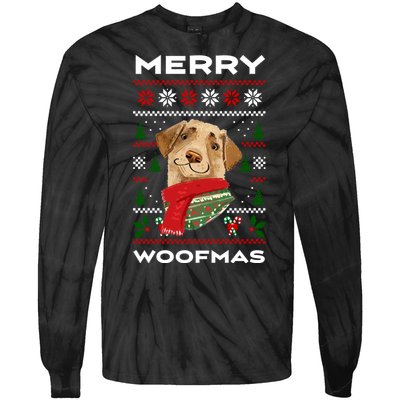 Merry Woofmas Cute Dog Ugly Christmas Tie-Dye Long Sleeve Shirt