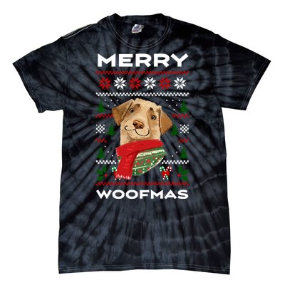 Merry Woofmas Cute Dog Ugly Christmas Tie-Dye T-Shirt