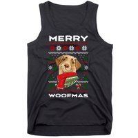 Merry Woofmas Cute Dog Ugly Christmas Tank Top