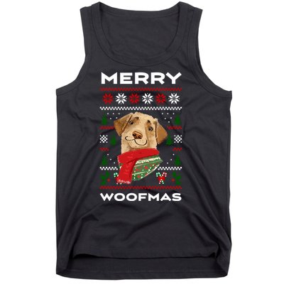 Merry Woofmas Cute Dog Ugly Christmas Tank Top