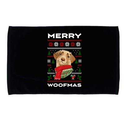 Merry Woofmas Cute Dog Ugly Christmas Microfiber Hand Towel
