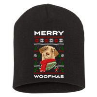 Merry Woofmas Cute Dog Ugly Christmas Short Acrylic Beanie