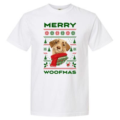 Merry Woofmas Cute Dog Ugly Christmas Garment-Dyed Heavyweight T-Shirt