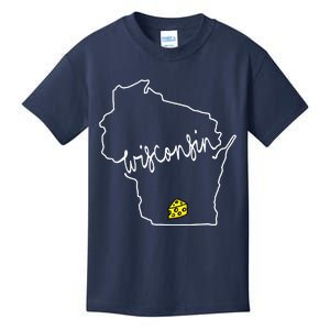 Madison Wisconsin Cheese Funny Wi Home State Kids T-Shirt