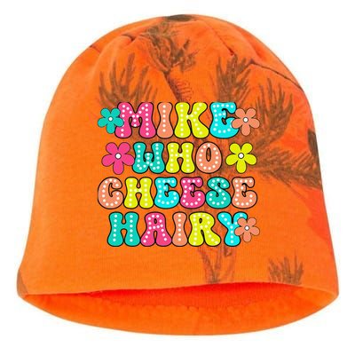 Mike Who Cheese Hairy Funny Saying Kati - Camo Knit Beanie