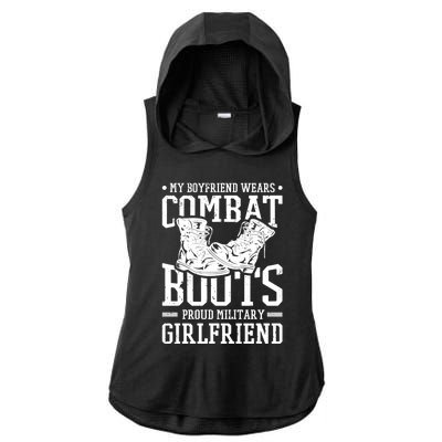 Military Wears Combat Boots Proud Army Friend Cute Gift Ladies PosiCharge Tri-Blend Wicking Draft Hoodie Tank