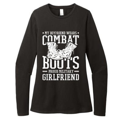 Military Wears Combat Boots Proud Army Friend Cute Gift Womens CVC Long Sleeve Shirt