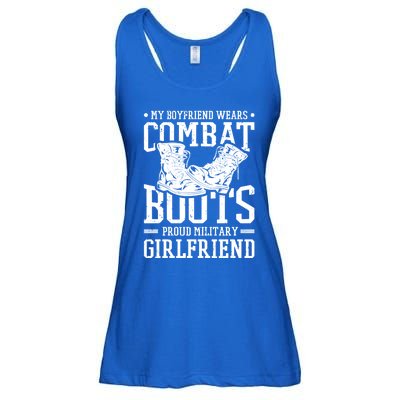 Military Wears Combat Boots Proud Army Friend Cute Gift Ladies Essential Flowy Tank