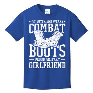 Military Wears Combat Boots Proud Army Friend Cute Gift Kids T-Shirt