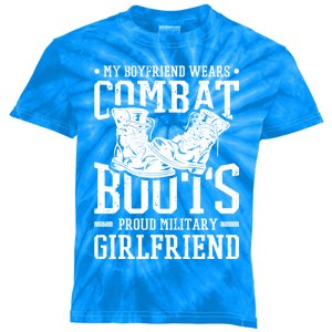 Military Wears Combat Boots Proud Army Friend Cute Gift Kids Tie-Dye T-Shirt