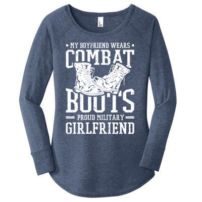 Military Wears Combat Boots Proud Army Friend Cute Gift Women's Perfect Tri Tunic Long Sleeve Shirt