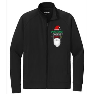 Mike Who Chesse Hairy Funny Santa Jokes Christmas Gift Stretch Full-Zip Cadet Jacket