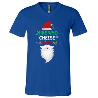 Mike Who Chesse Hairy Funny Santa Jokes Christmas Gift V-Neck T-Shirt