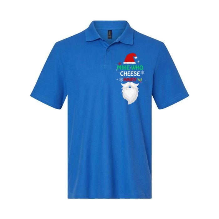 Mike Who Chesse Hairy Funny Santa Jokes Christmas Gift Softstyle Adult Sport Polo