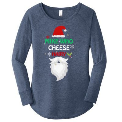 Mike Who Chesse Hairy Funny Santa Jokes Christmas Gift Women's Perfect Tri Tunic Long Sleeve Shirt