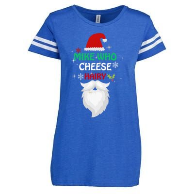 Mike Who Chesse Hairy Funny Santa Jokes Christmas Gift Enza Ladies Jersey Football T-Shirt