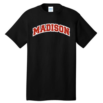 Madison Wisconsin Classic Athletic Sports Tall T-Shirt