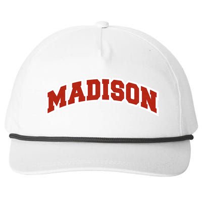 Madison Wisconsin Classic Athletic Sports Snapback Five-Panel Rope Hat