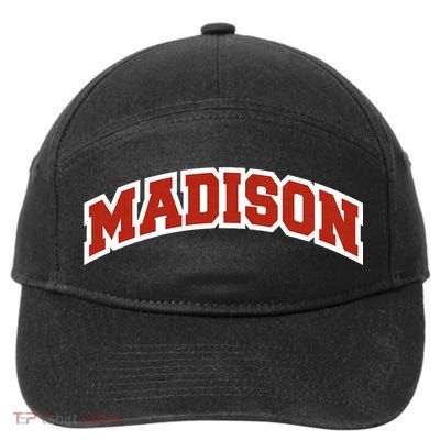Madison Wisconsin Classic Athletic Sports 7-Panel Snapback Hat