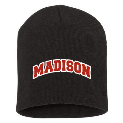 Madison Wisconsin Classic Athletic Sports Short Acrylic Beanie