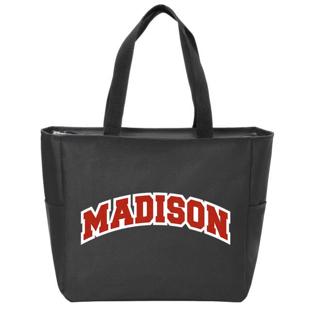 Madison Wisconsin Classic Athletic Sports Zip Tote Bag