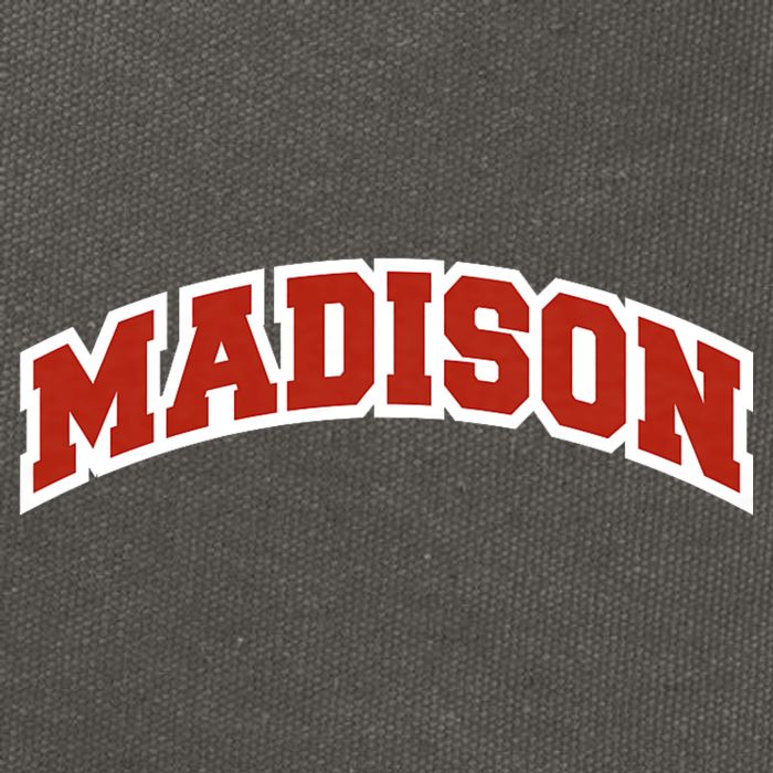Madison Wisconsin Classic Athletic Sports Cotton Canvas Backpack