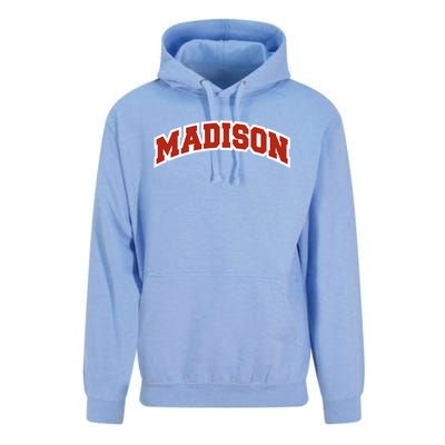 Madison Wisconsin Classic Athletic Sports Unisex Surf Hoodie