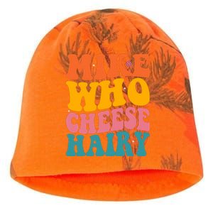 Mike Who Cheese Hairy Funny Memes Humours Jokes Retro Groovy Kati - Camo Knit Beanie