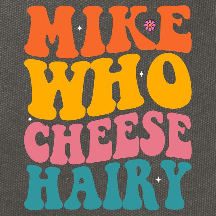 Mike Who Cheese Hairy Funny Memes Humours Jokes Retro Groovy Cotton Canvas Backpack