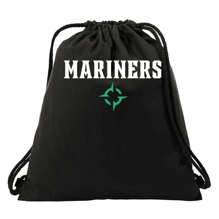 Mariners With Compass Drawstring Bag