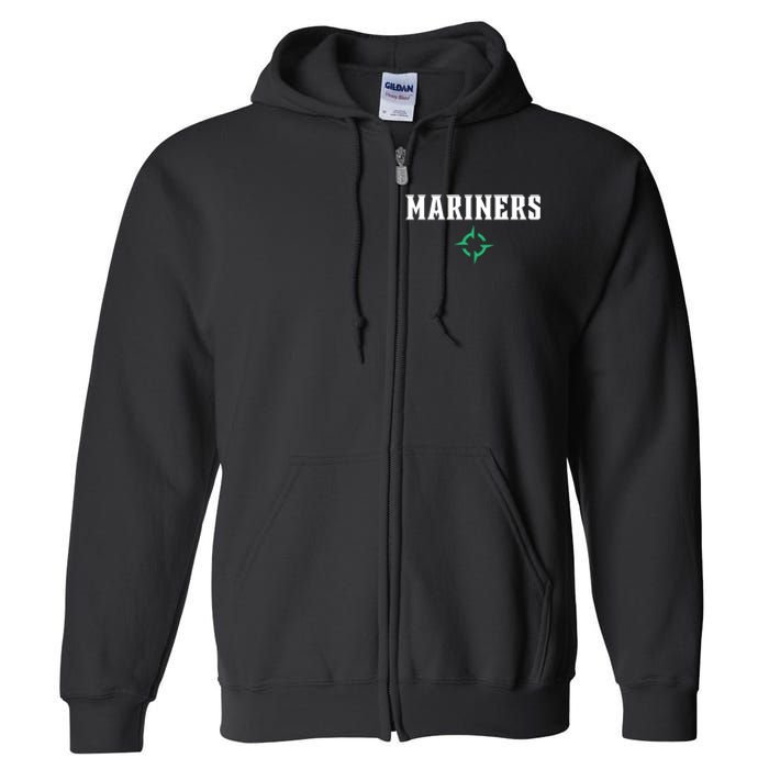 Mariners With Compass Full Zip Hoodie