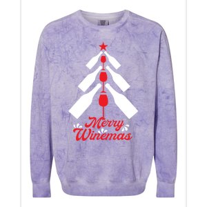 Merry Winemas Christmas For Wine Er Gift Colorblast Crewneck Sweatshirt