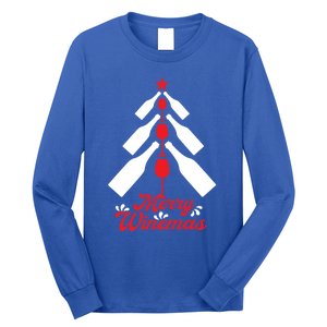 Merry Winemas Christmas For Wine Er Gift Long Sleeve Shirt