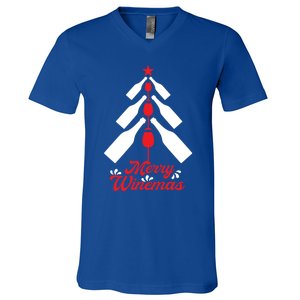 Merry Winemas Christmas For Wine Er Gift V-Neck T-Shirt