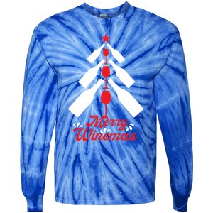 Merry Winemas Christmas For Wine Er Gift Tie-Dye Long Sleeve Shirt