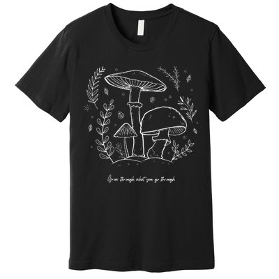 Mushroom Whisperer Cottagecore Aesthetic Mycology Shrooms Premium T-Shirt