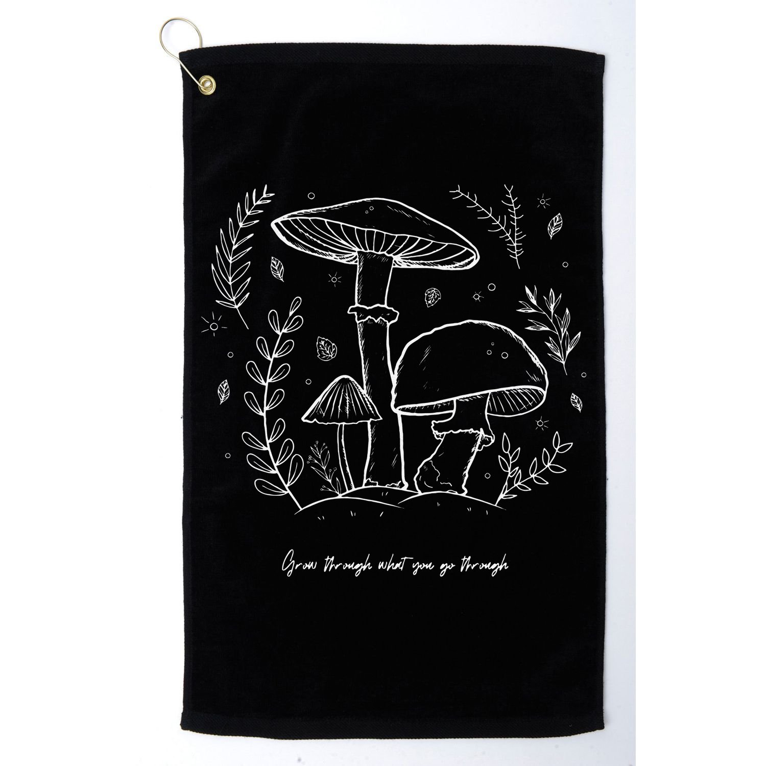 Mushroom Whisperer Cottagecore Aesthetic Mycology Shrooms Golf Towel