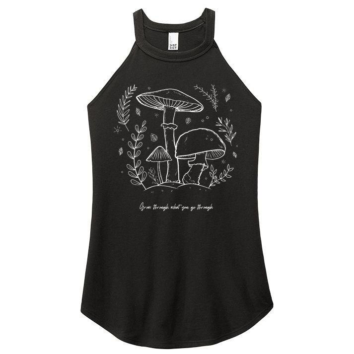 Mushroom Whisperer Cottagecore Aesthetic Mycology Shrooms Women's Perfect Tri Rocker Tank