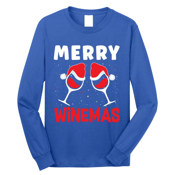 Merry Winemas Christmas Wine Gift Long Sleeve Shirt